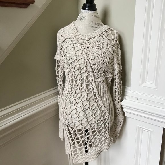 All Saints Crochet Summer Court Dress 2 Small Knit - Picture 4 of 12